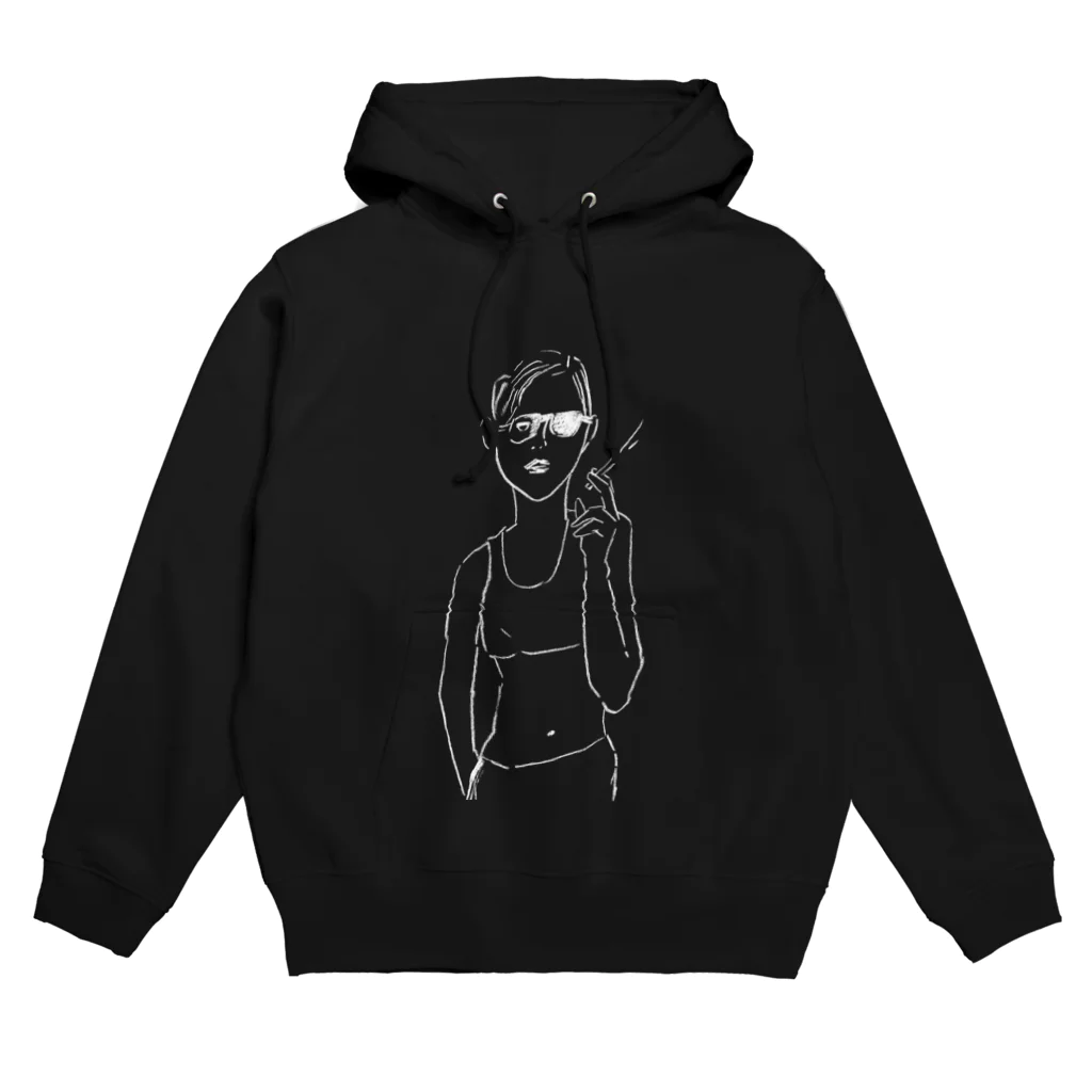 matsuorrrのcigarette woman(濃いTシャツ用) Hoodie