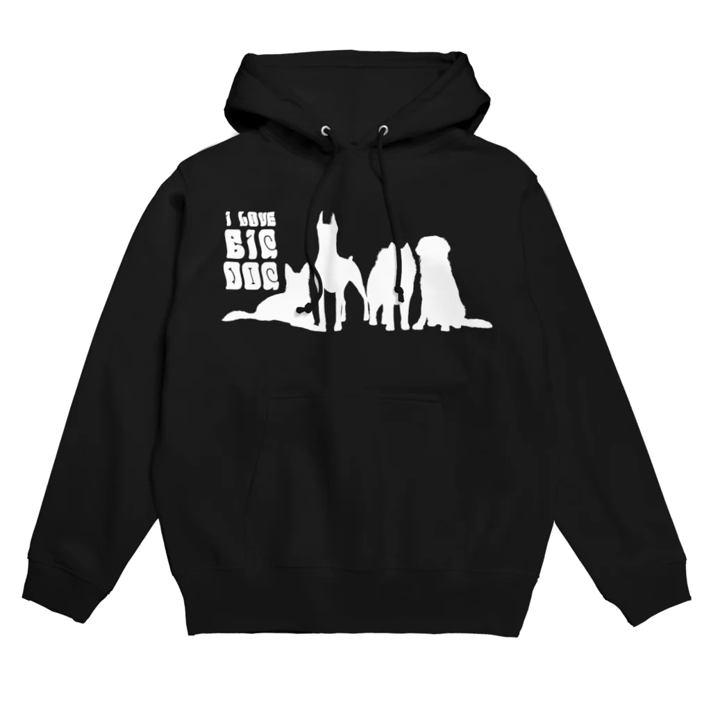 SANKAKU DESIGN STOREのI LOVE BIG DOG！ groovy/W Hoodie