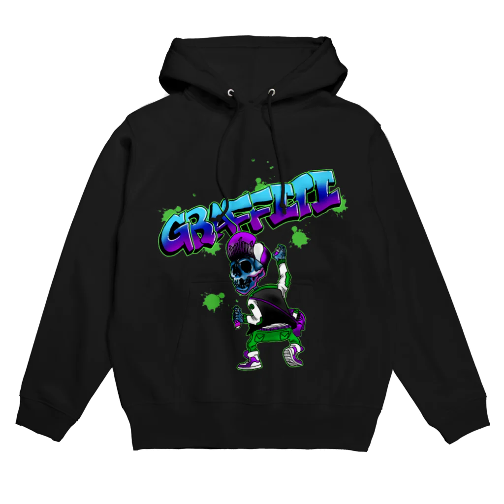 GRAFFITIのいたずらガイコツ Hoodie