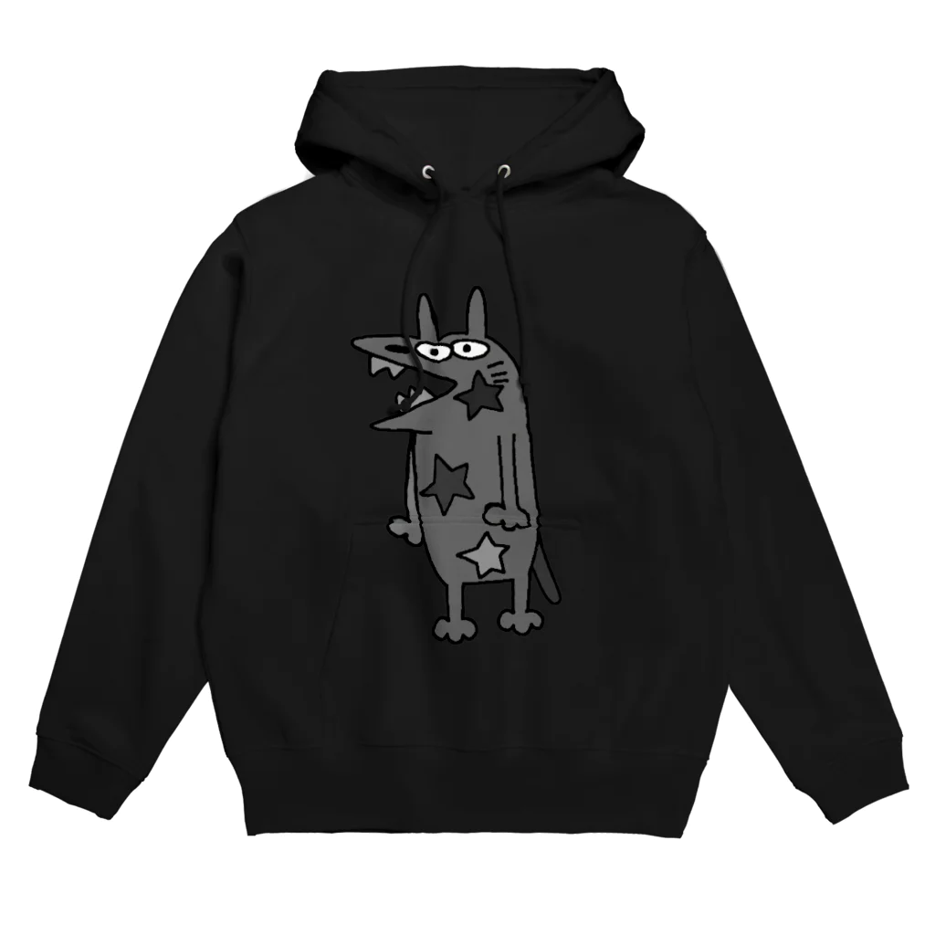 ぴょろりんちょ🐤のやべえ柄のキテレツねこ星モノトーン Hoodie