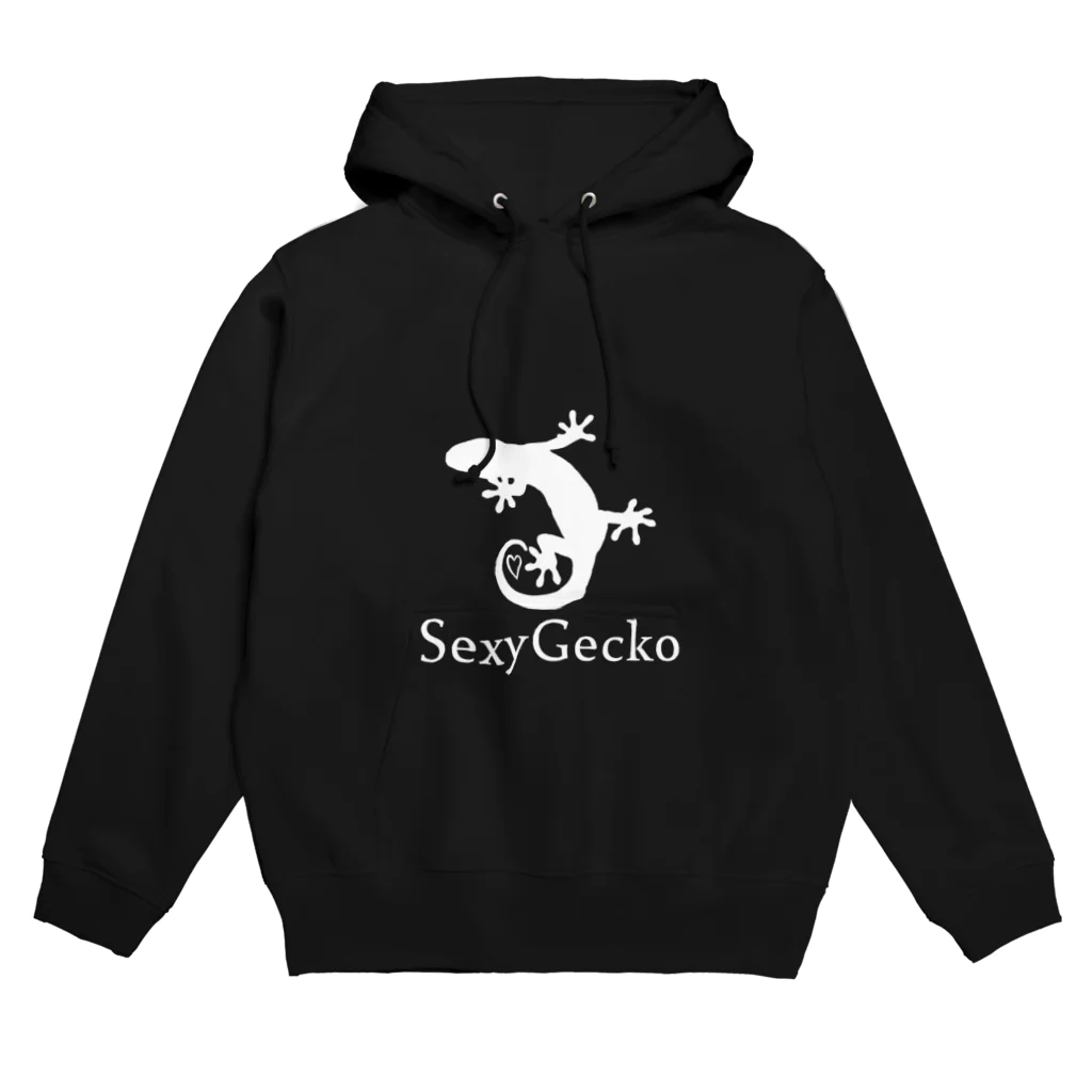 雑貨屋　霧の字のSexy Gecko（白） Hoodie