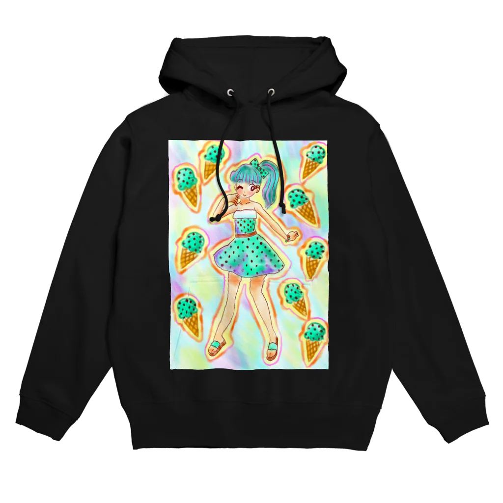 EDGEのスズリのチョコミント　女の子 Hoodie