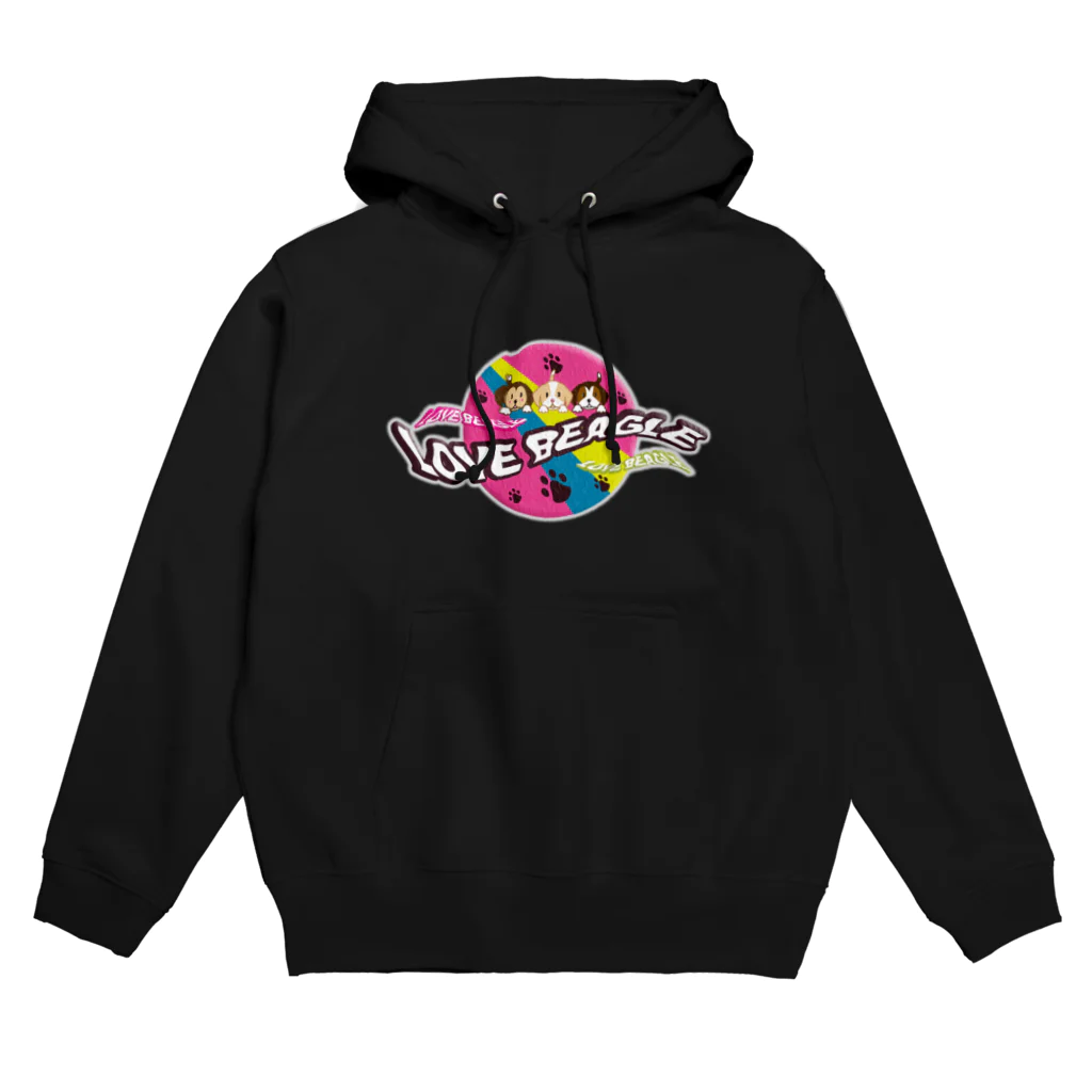 イラストカフェ（ビーグル）のLOVE BEAGLE サイケ Hoodie