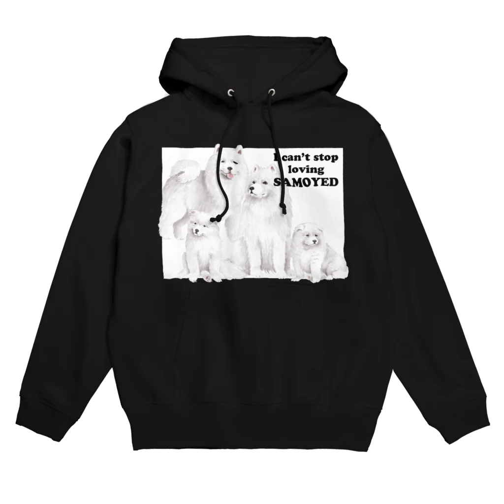 SANKAKU DESIGN STOREの表/A ハッピーサモエドセット！ Hoodie