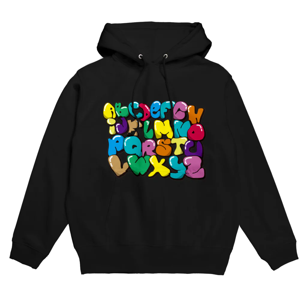 想造デザインのアルファベット Hoodie