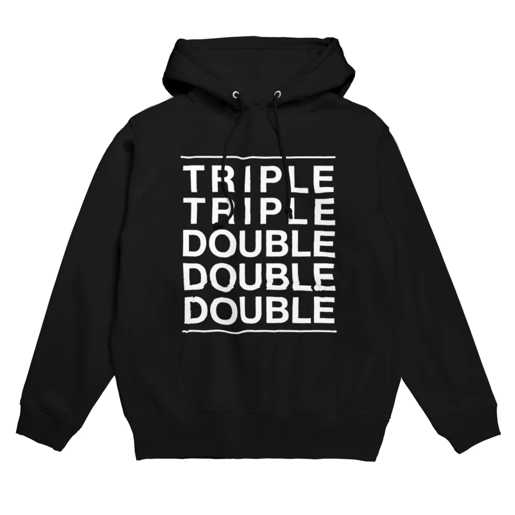 SaaStyle -サースティル-のT2D3（白プリント）カットソー Hoodie