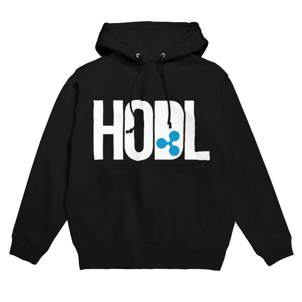 TROPiCALViBESのHODL XRP white font Hoodie