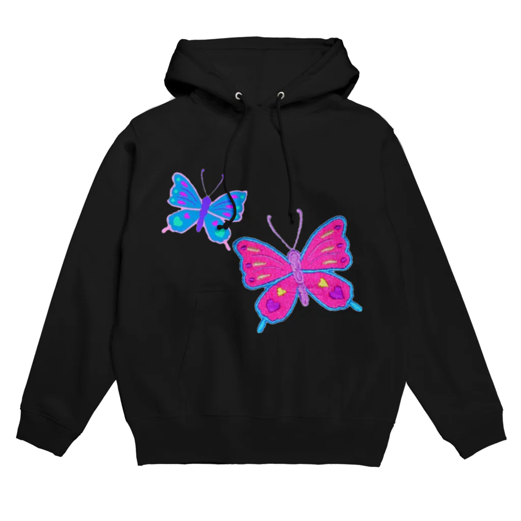 80’s colorful dreamのButterfly GIRL Hoodie