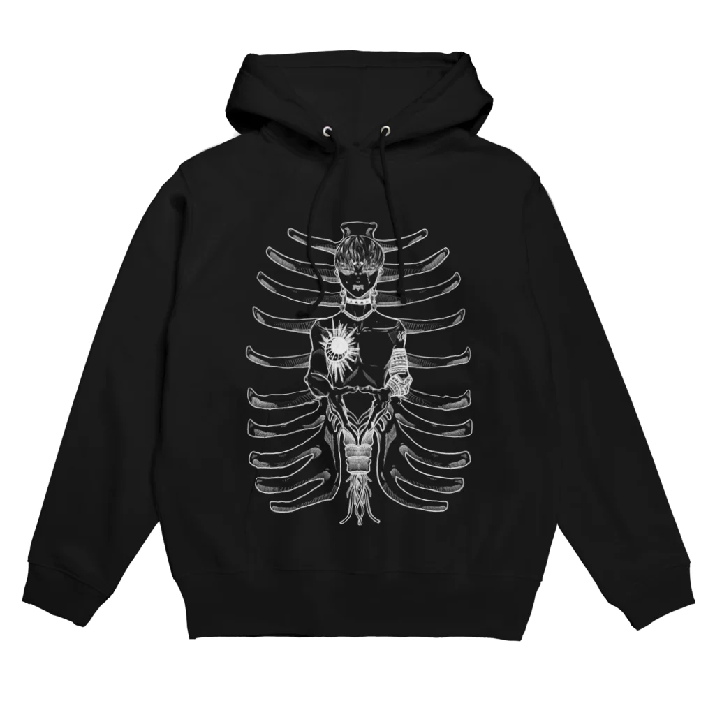 MiroNikuwo. のジャンキーくん（黒背景用） Hoodie