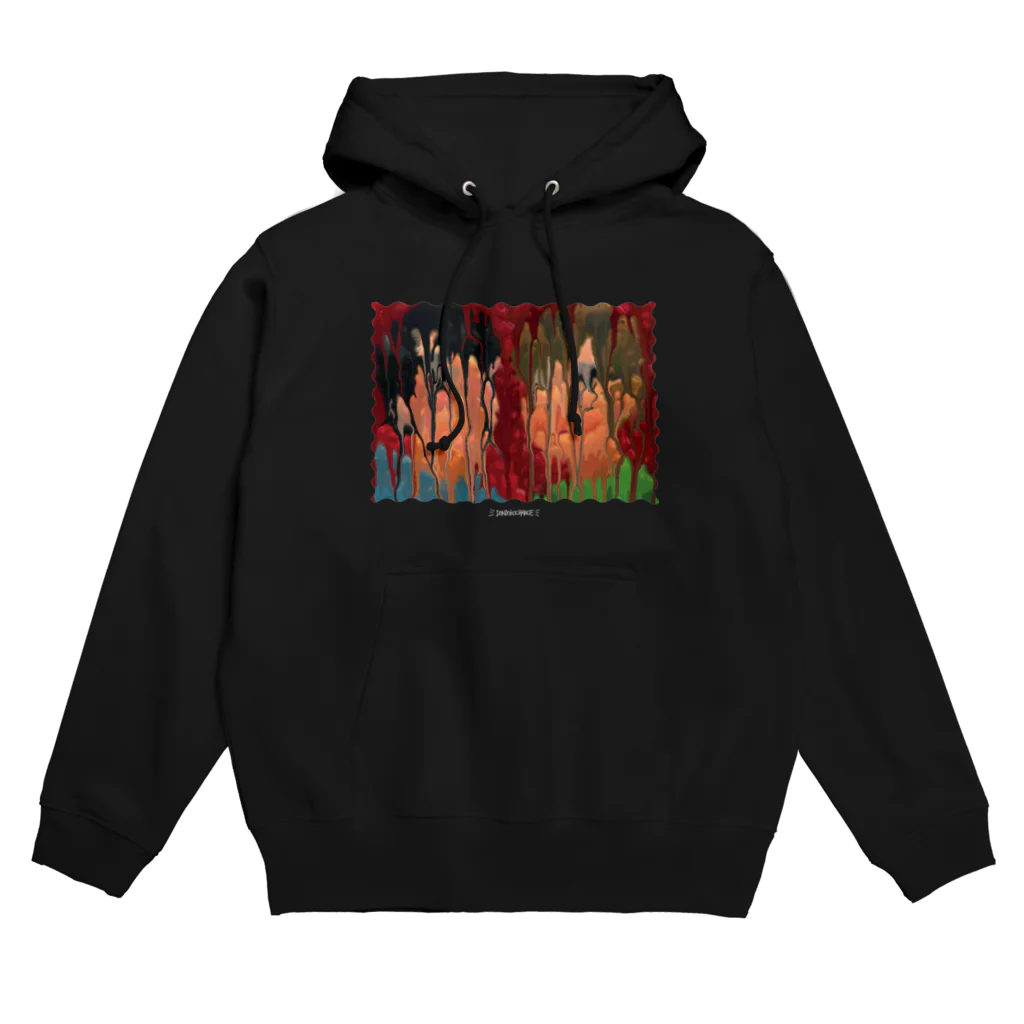 どんどこチャンスのOMISEの絵の具たれたれ少年 Hoodie