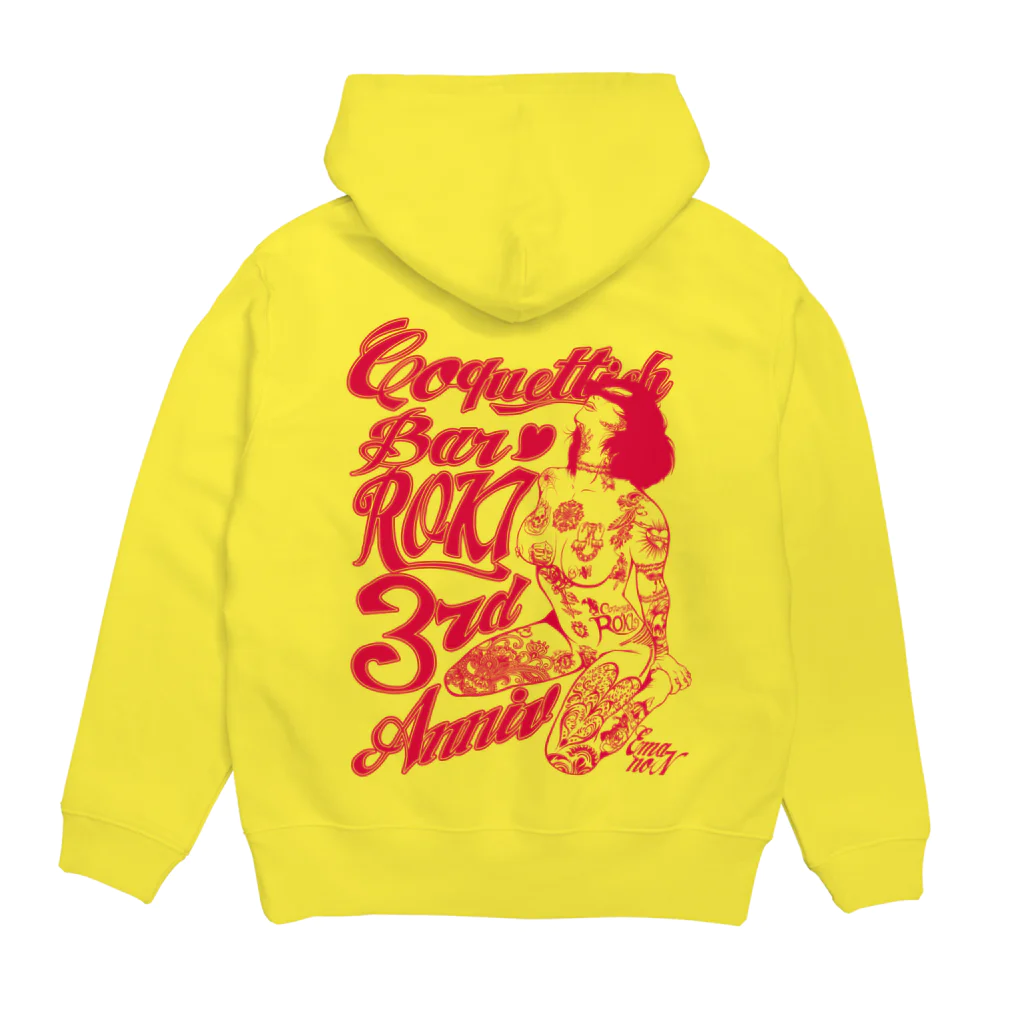 Coquettish bar ROKIのROKI3周年グッズ-1 Hoodie:back