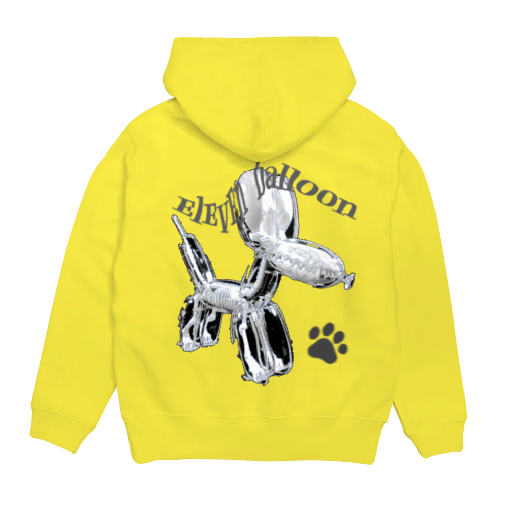 ヘンテコTのeleven  balloon 🐕🐕 Hoodie:back