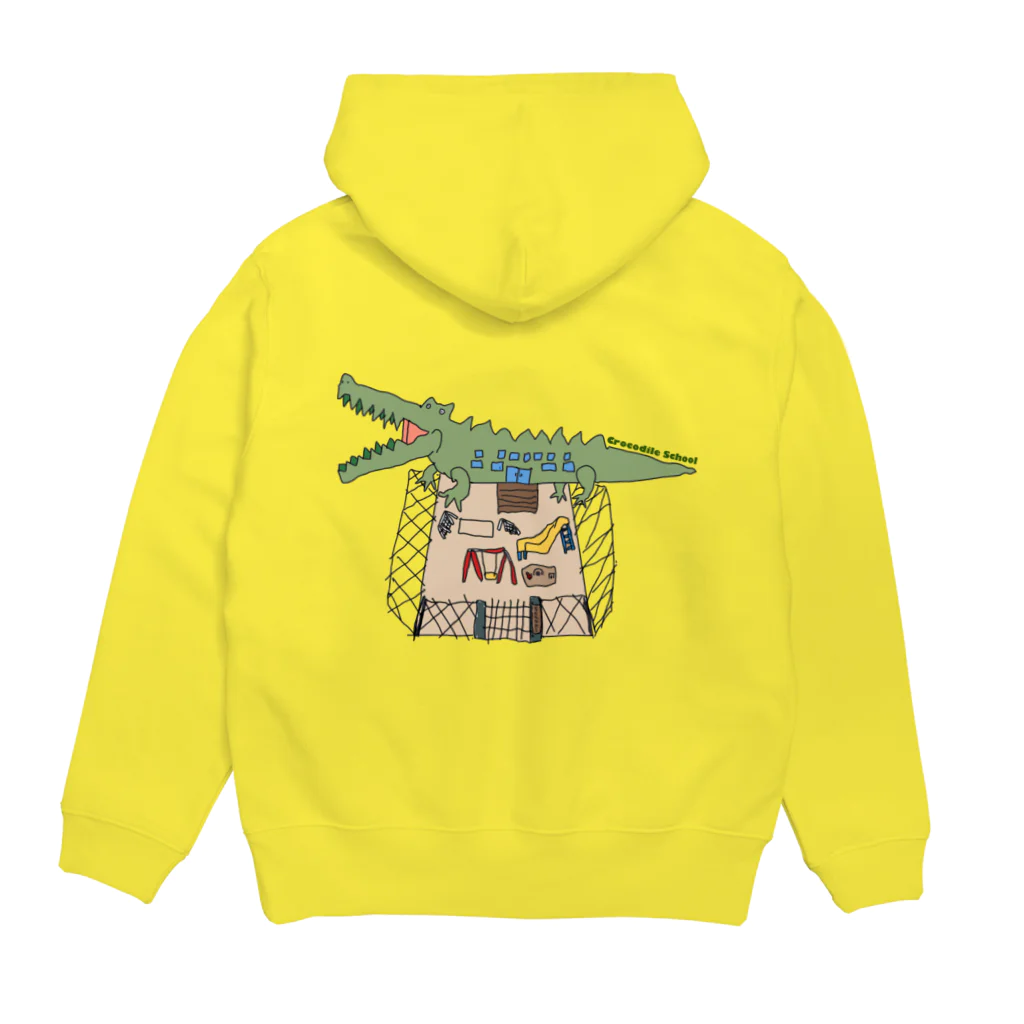 中村こてつオリジナルグッズのワニの学校 Hoodie:back