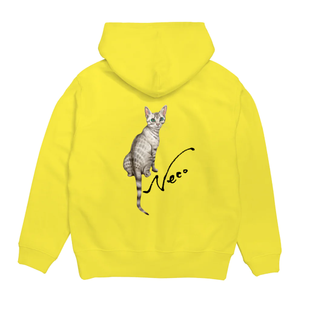 idumi-artの猫　Neco Hoodie:back