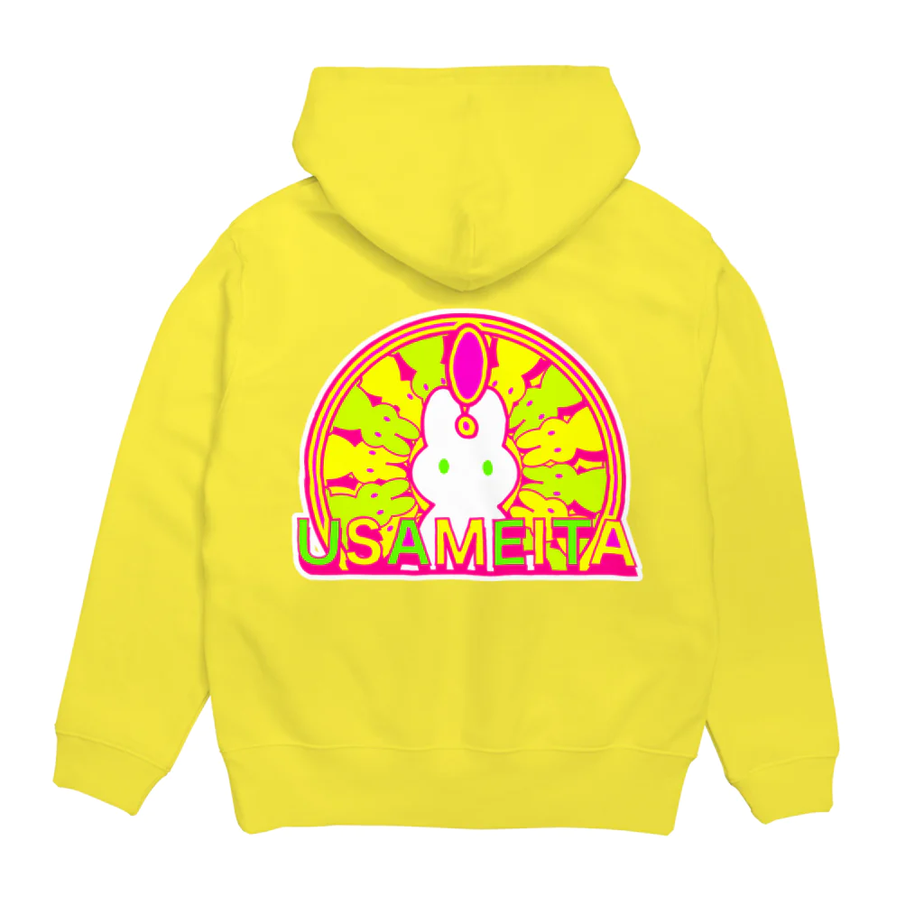 ✨🌈✨ユラクラカン🇯🇵 ✨🌈✨の🌟🌈🐰カラフルUSAMEITA!🌟🌈🐰 Tシャツ パーカーの裏面