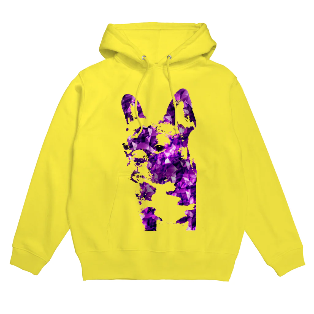 chicodeza by suzuriのアメジストのフレンチブルドッグ Hoodie