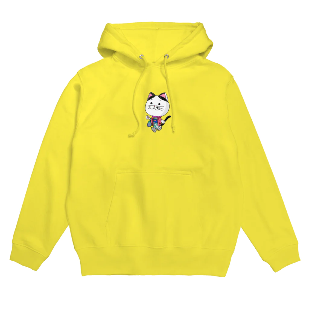 ブドウのお着物でお出かけニャンコ Hoodie