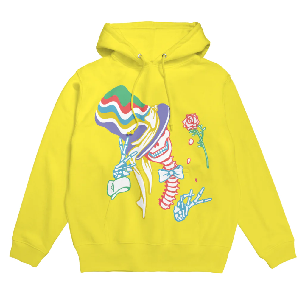 Cɐkeccooのシルクハット★ガイコツ-パステル Hoodie