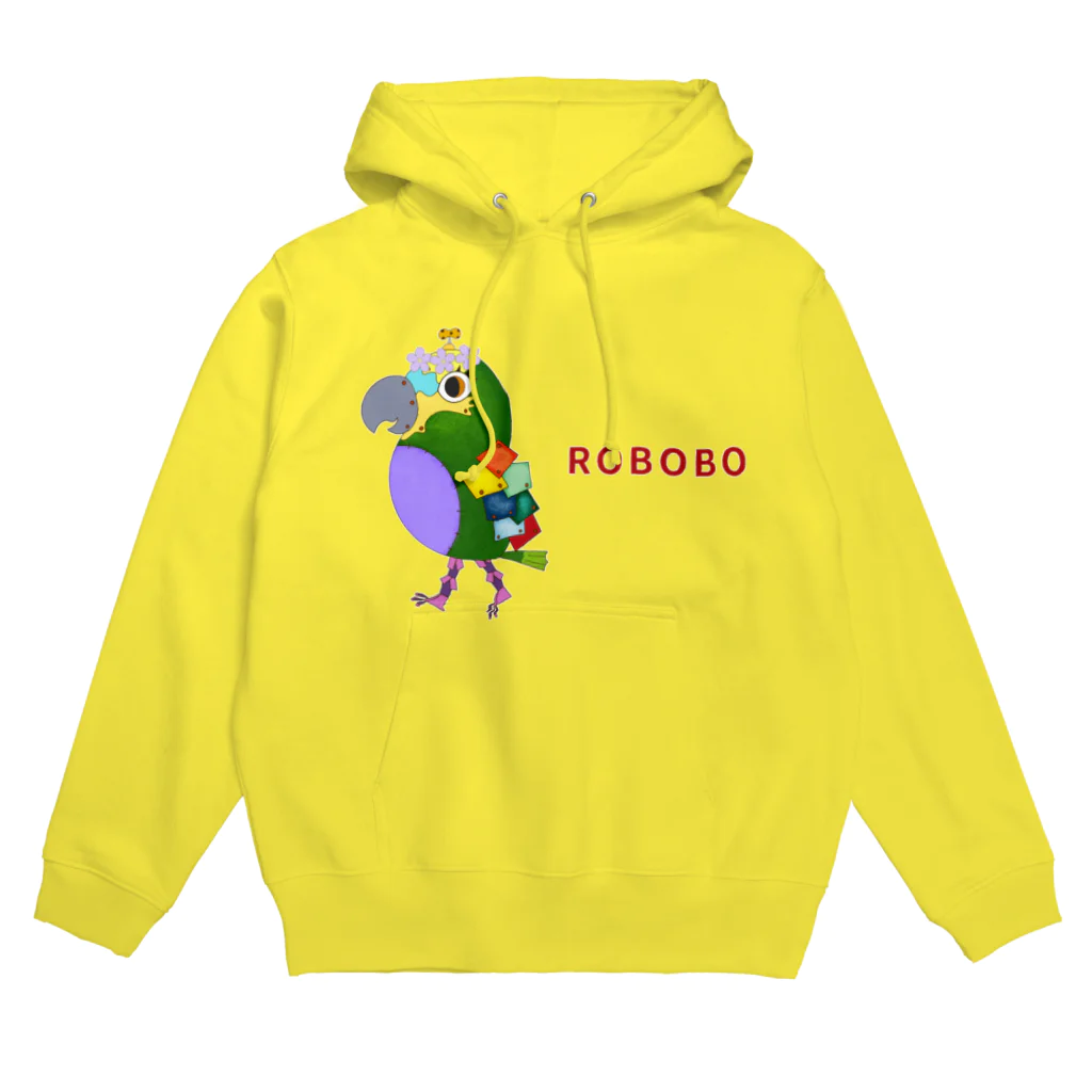 ねこぜや のROBOBO アオボウシインコ Hoodie