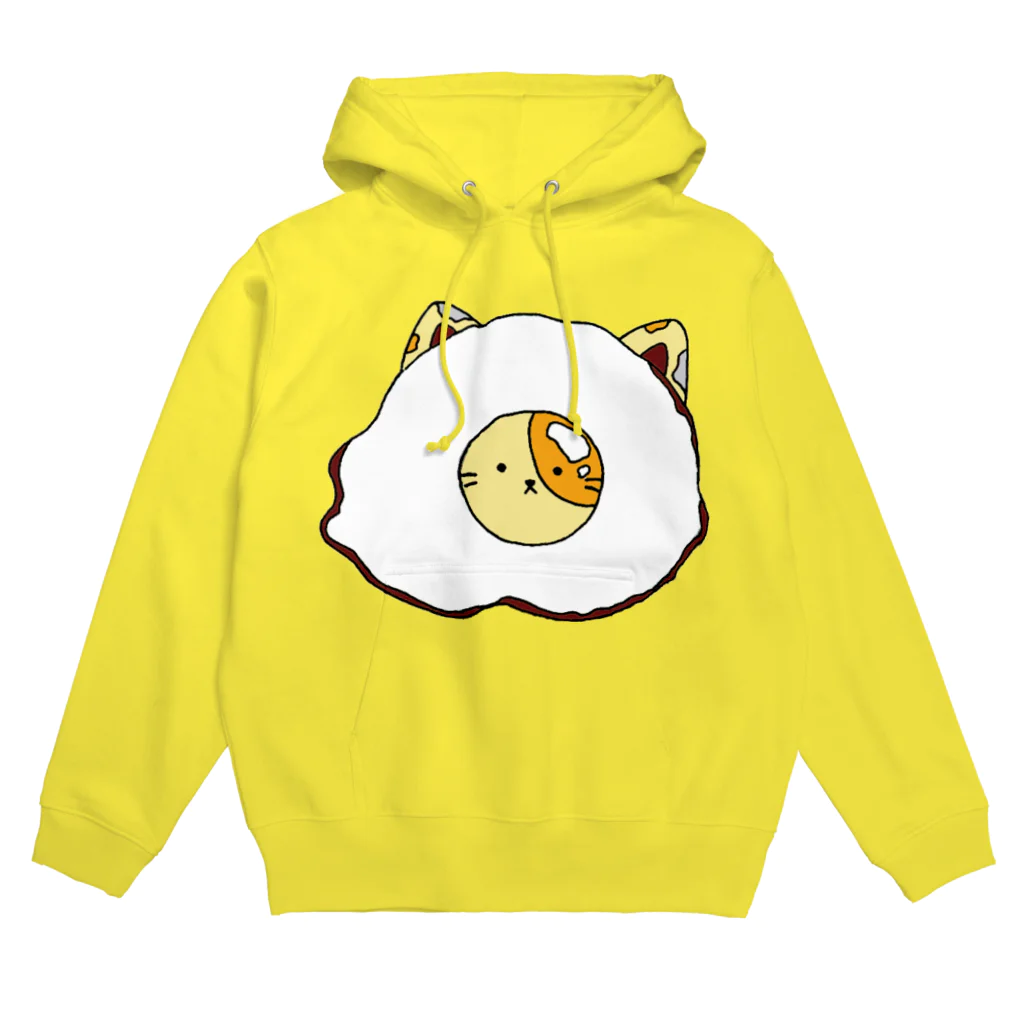 サンタ村の目玉焼きキャット【お顔】 Hoodie