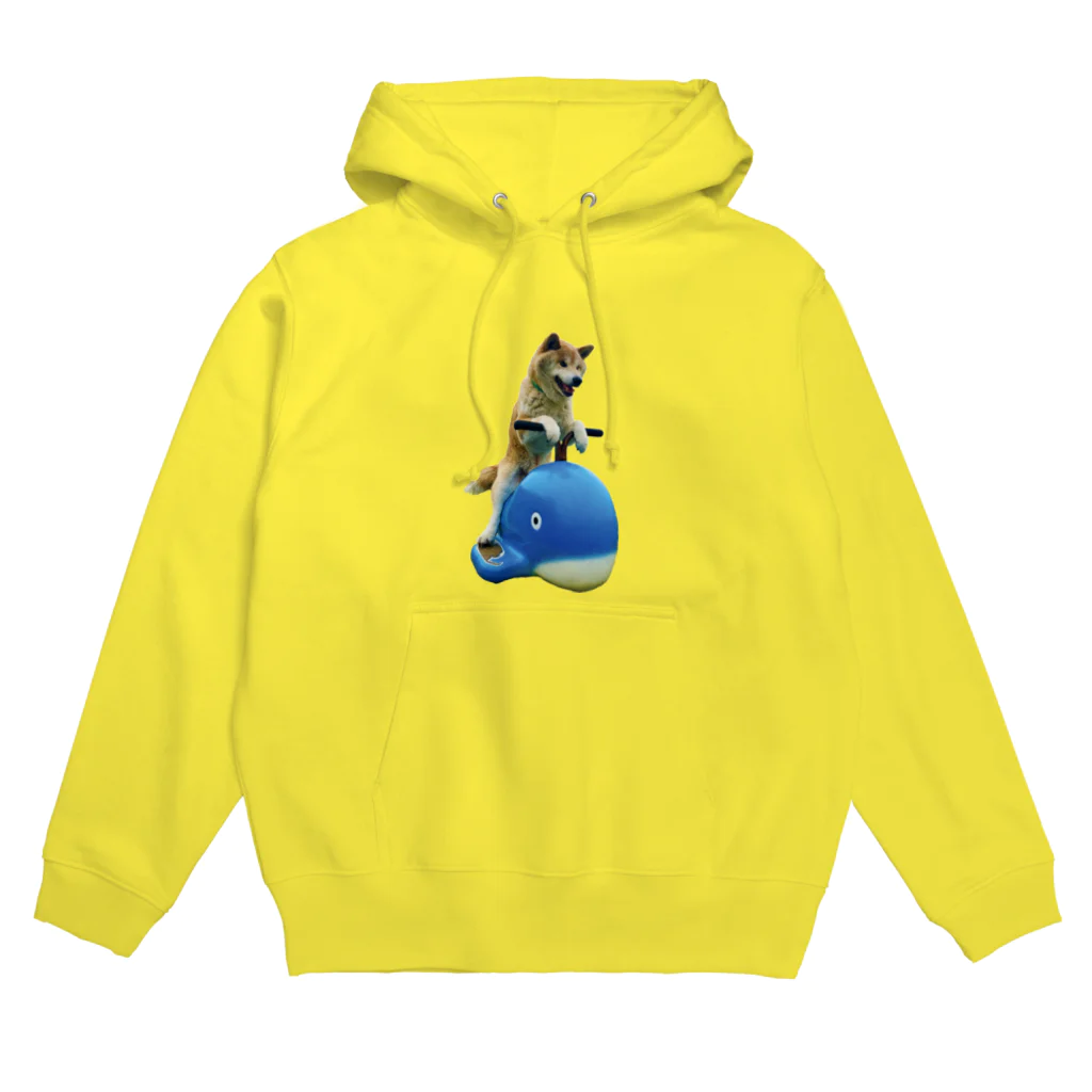 愛犬太郎のグッズのクジラに乗った太郎【柴犬】 Hoodie