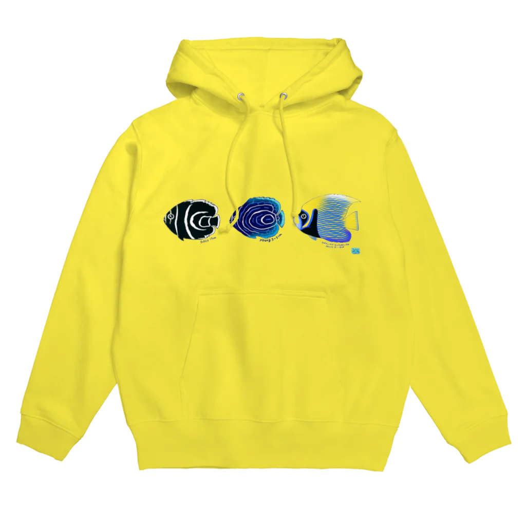 栗坊屋のタテジマキンチャクダイ親子 Hoodie