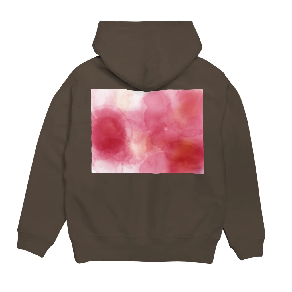 あまいもの水彩ピンク Hoodie:back