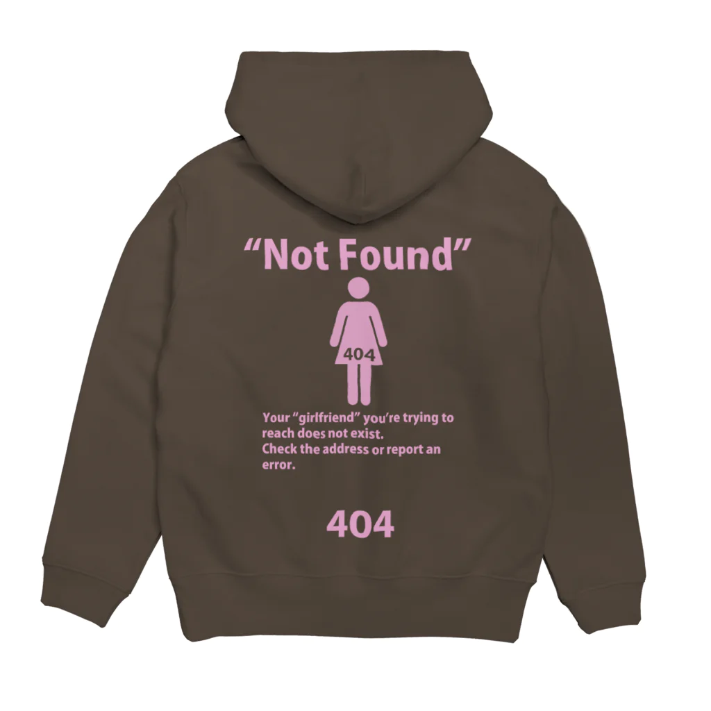 4○△□4 / よんまるさんかくしかくよんの404 Not Found - Girlfriend パーカーの裏面