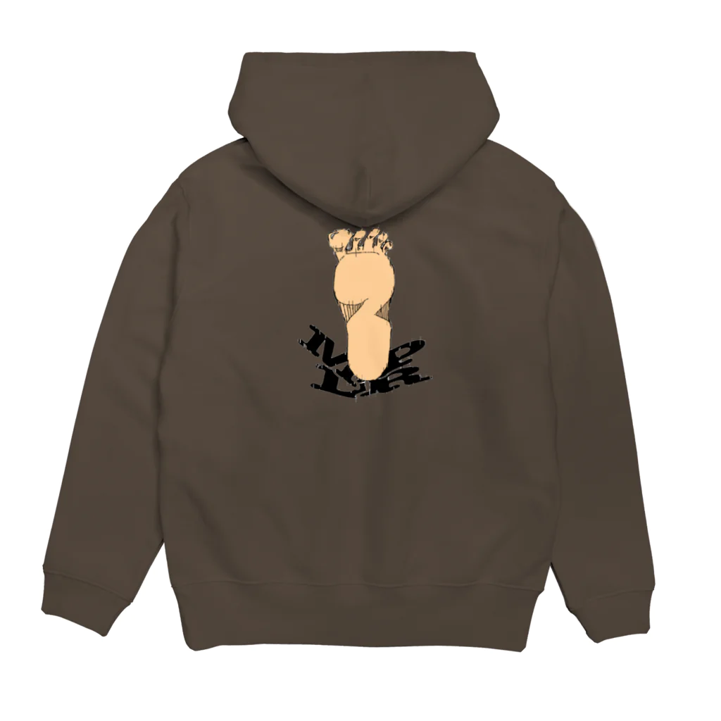 MPDRのthe sole of the foot. Hoodie:back