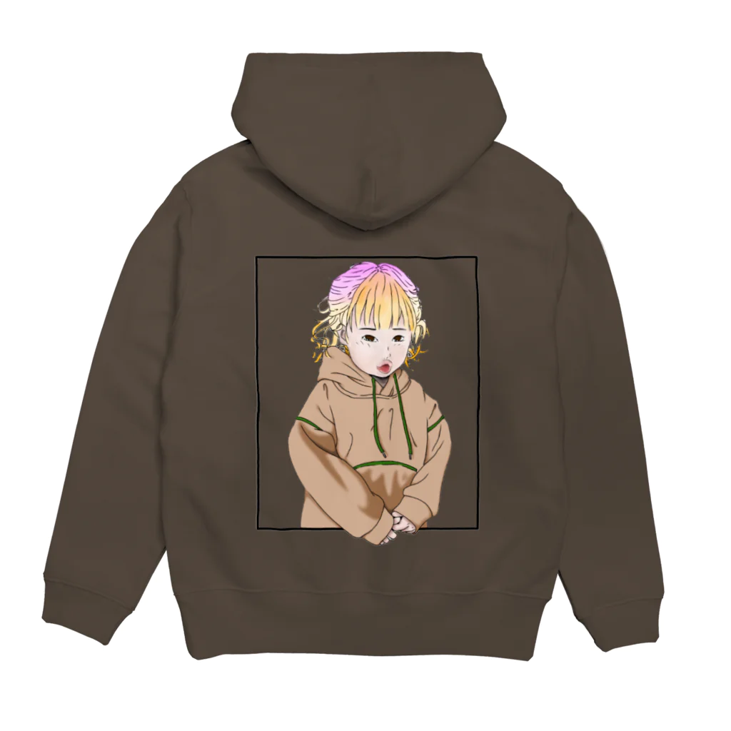 WaCoTsuのbaby face  Hoodie:back