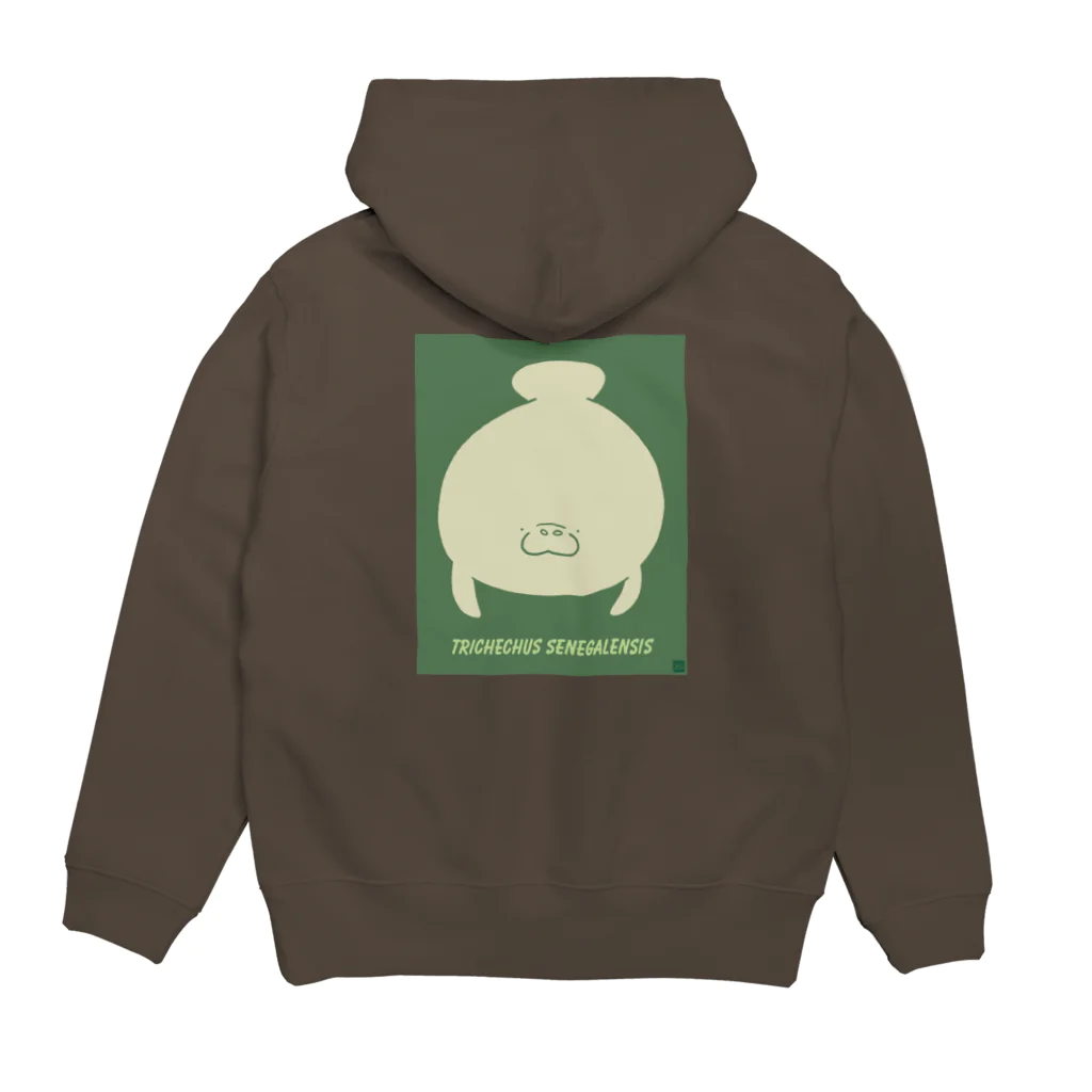 幻想水系branch　byいずもり・ようのかいぎゅうたちのいるところ（アフリカマナティー） Hoodie:back