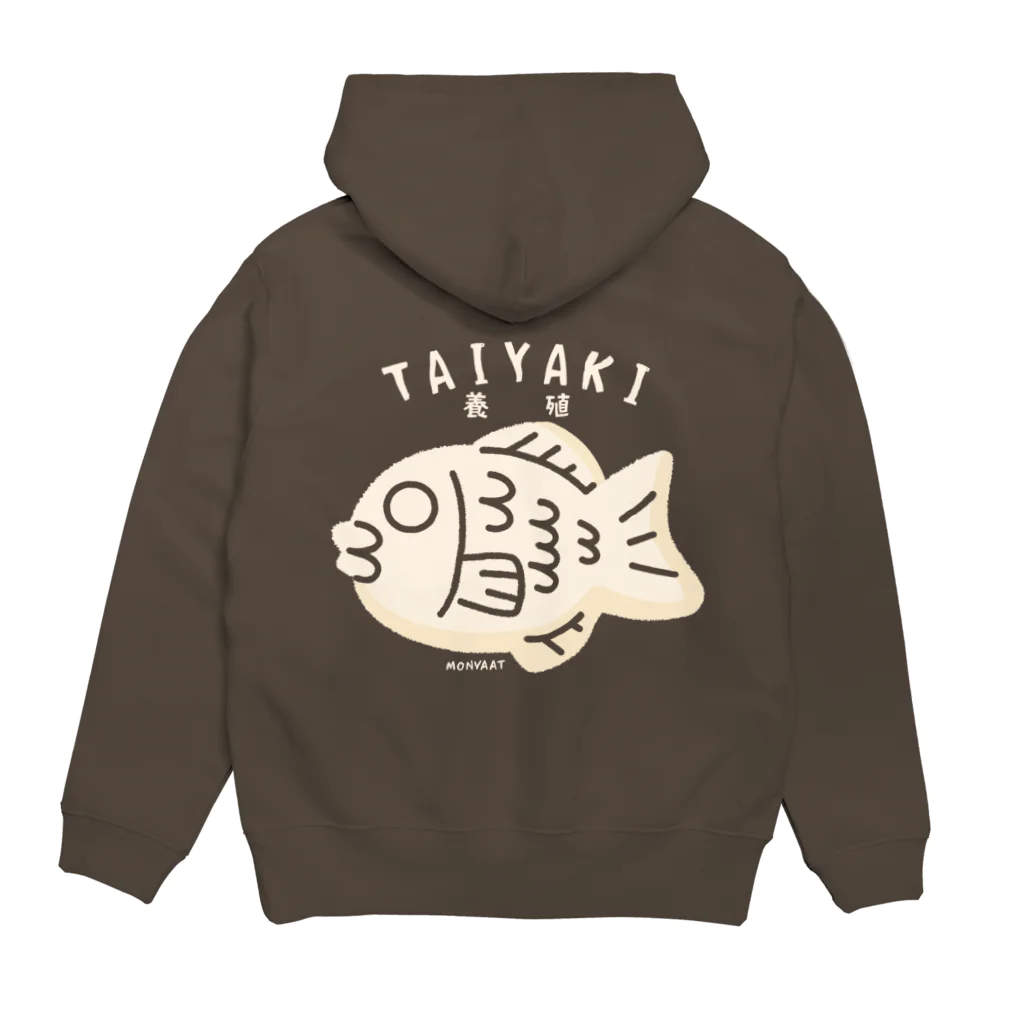 イラスト MONYAAT のバックプリント 養殖たいやきB Hoodie:back