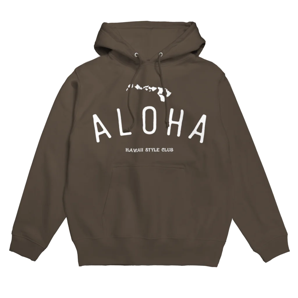 ハワイスタイルクラブのALOHA ISLANDS  WHT LOGO パーカー