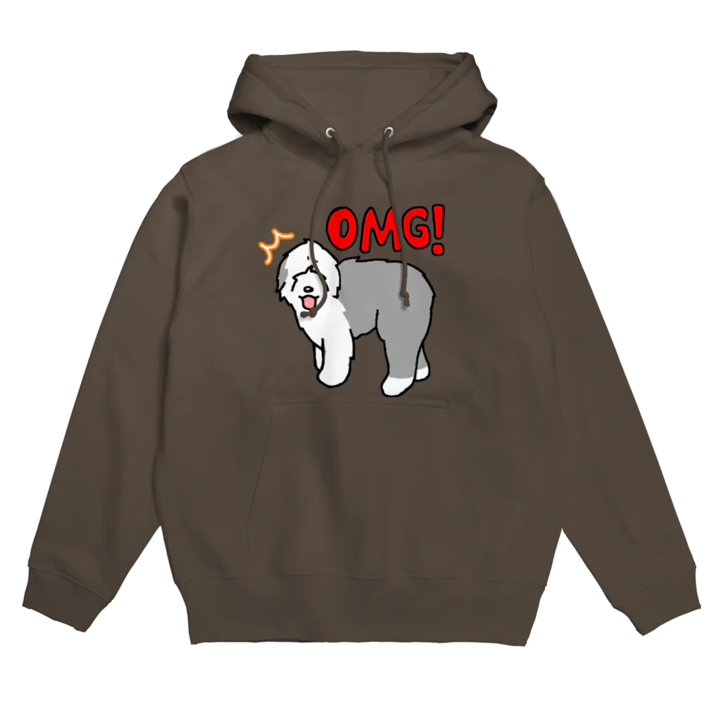 Cute mascot dogsのOMG Old English Sheepdog Hoodie