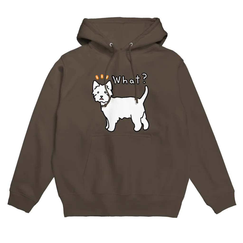 Cute mascot dogsのWhat? White West Highland Terrier Hoodie