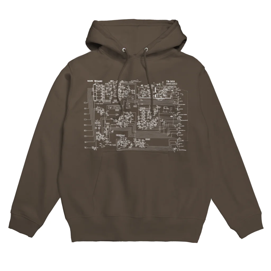 metao dzn【メタヲデザイン】のTB-303 回路図（wh） Hoodie