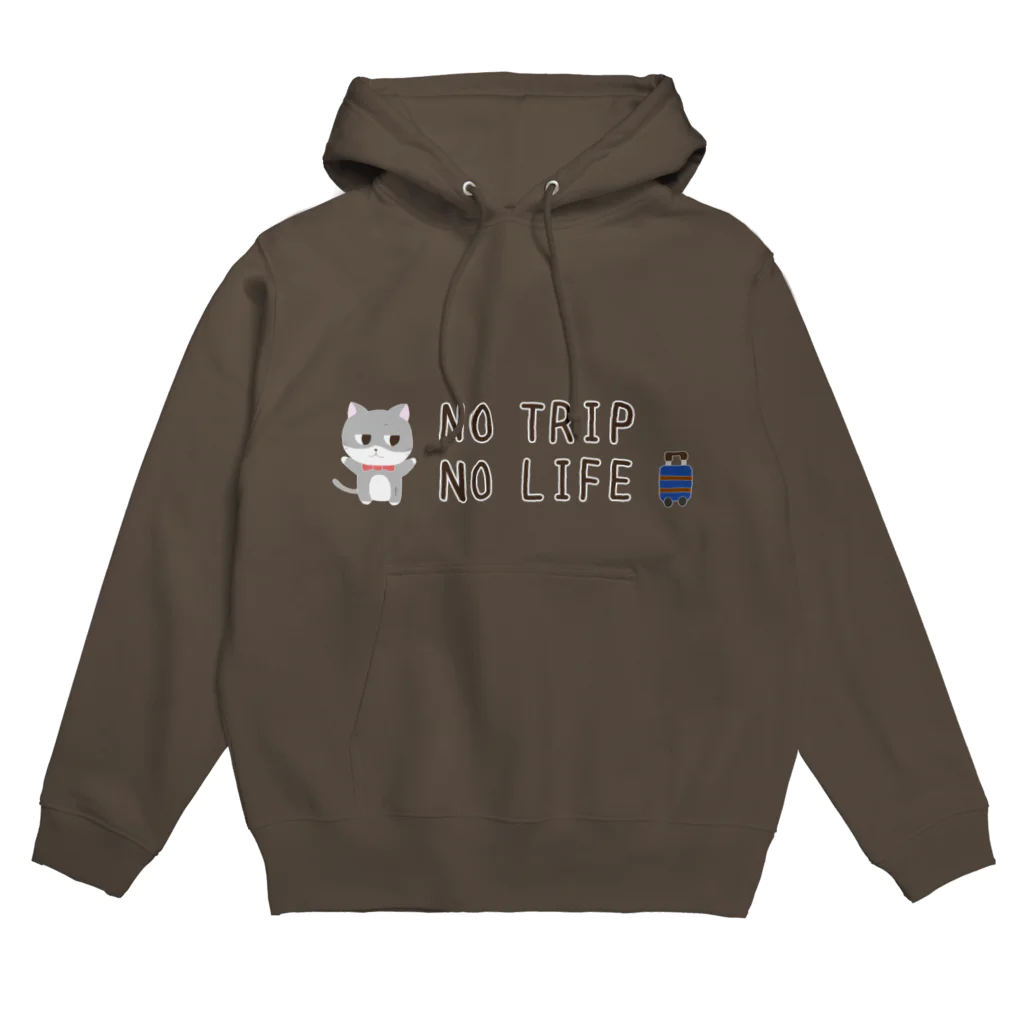 はちわれネコのポーカーフェイスのノートリップ・ノーライフ Hoodie