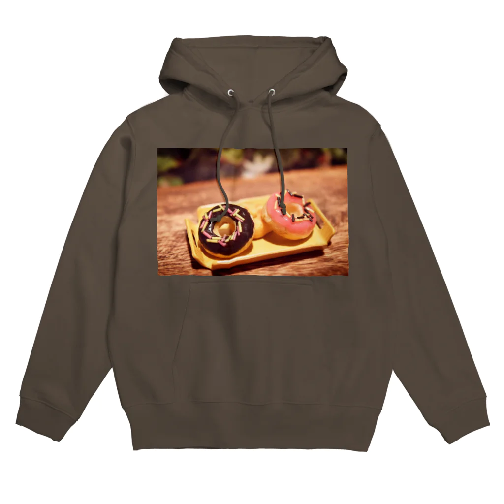 Prism coffee beanの【スイーツ】Prism coffee beanのミニチュアドーナツ Hoodie