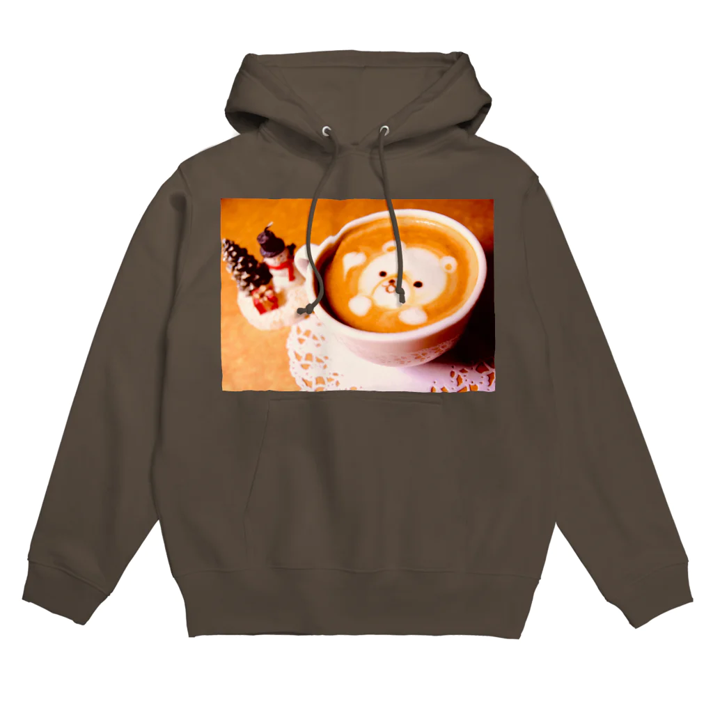 Prism coffee beanの【ラテアート】冬のくまさん Hoodie