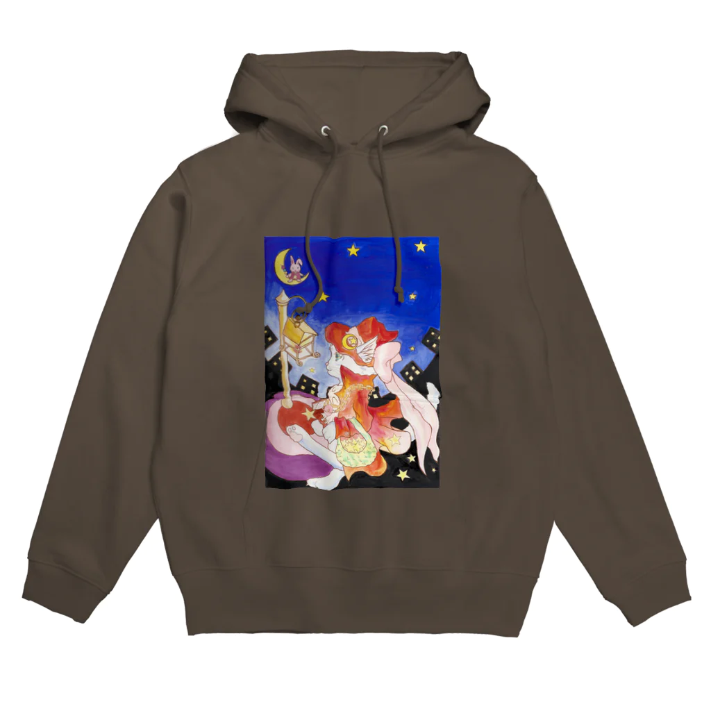 さくらんぼねこの星降る夜に Hoodie