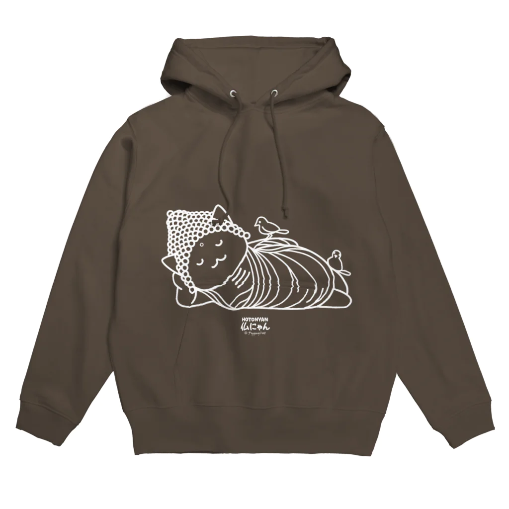 PygmyCat　suzuri店の仏にゃん（白線） Hoodie