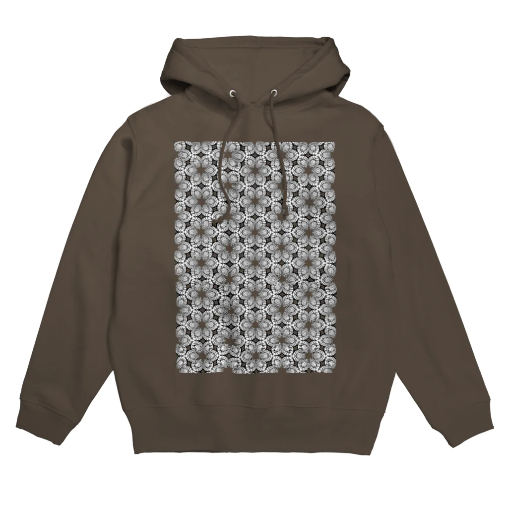 シンプルなグッズ やこ屋の(縦ver)花の幾何学模様 Hoodie