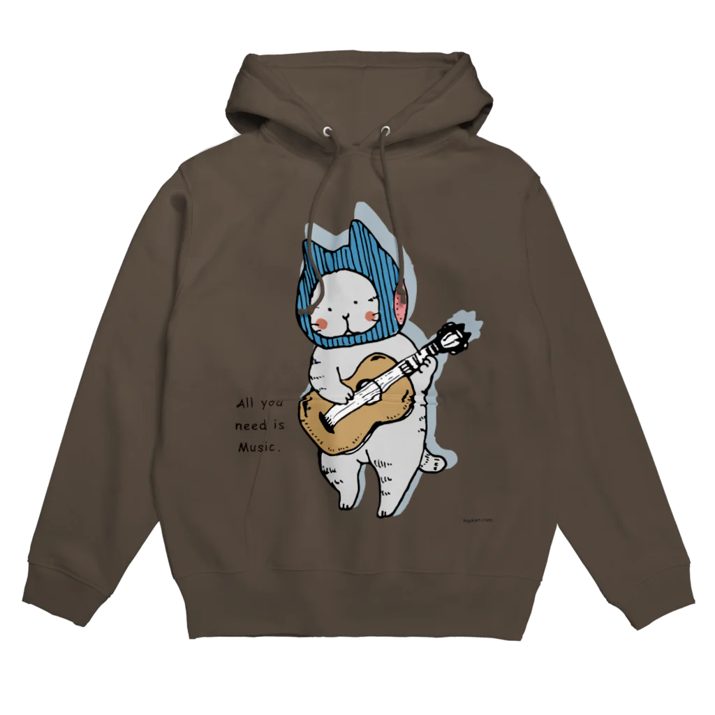 ほっかむねこ屋（アトリエほっかむ）のギターねこ Hoodie