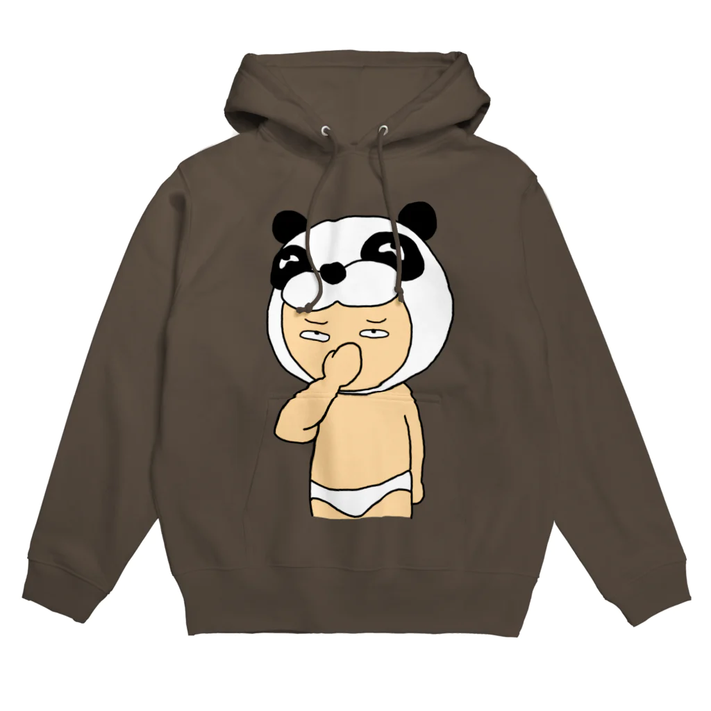 温泉しゃぶしゃぶアウトドアのプププッ、パンダ Hoodie