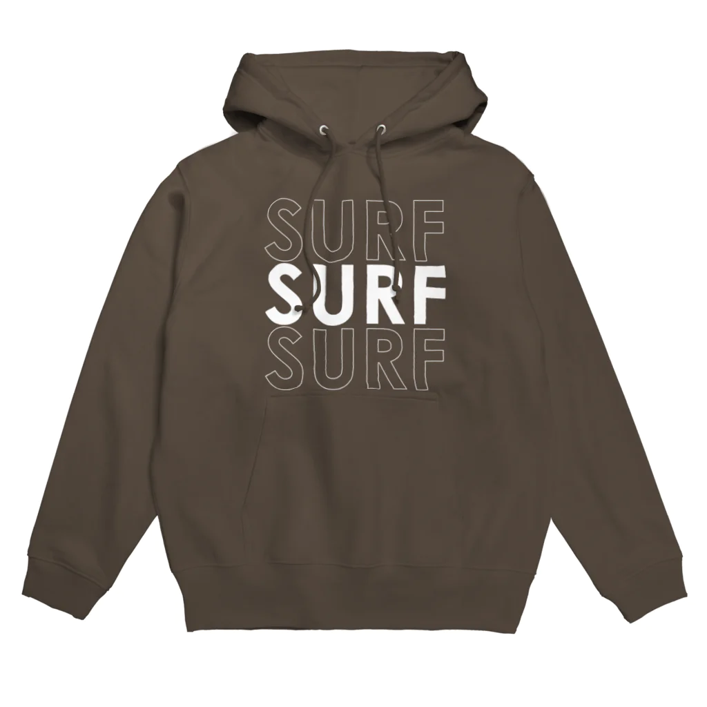 Number8（ナンバーエイト）の3SURFロゴホワイトデザイン Hoodie