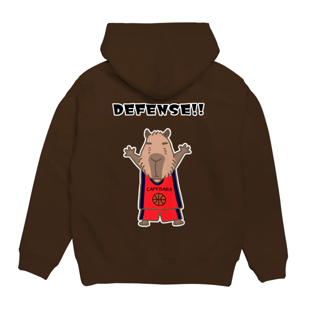 ハナのお店のカピバラのディフェンス Hoodie:back