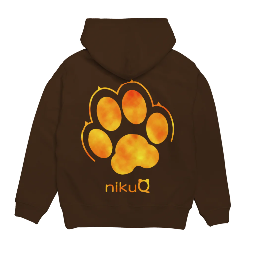 WebArtsの肉球をモチーフにしたオリジナルブランド「nikuQ」（犬タイプ）です パーカーの裏面