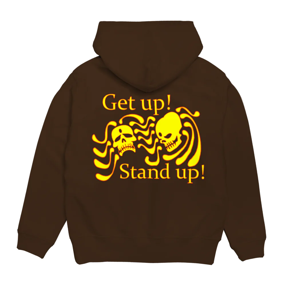 『NG （Niche・Gate）』ニッチゲート-- IN SUZURIのGet up! Stand up!（黄色） Hoodie:back