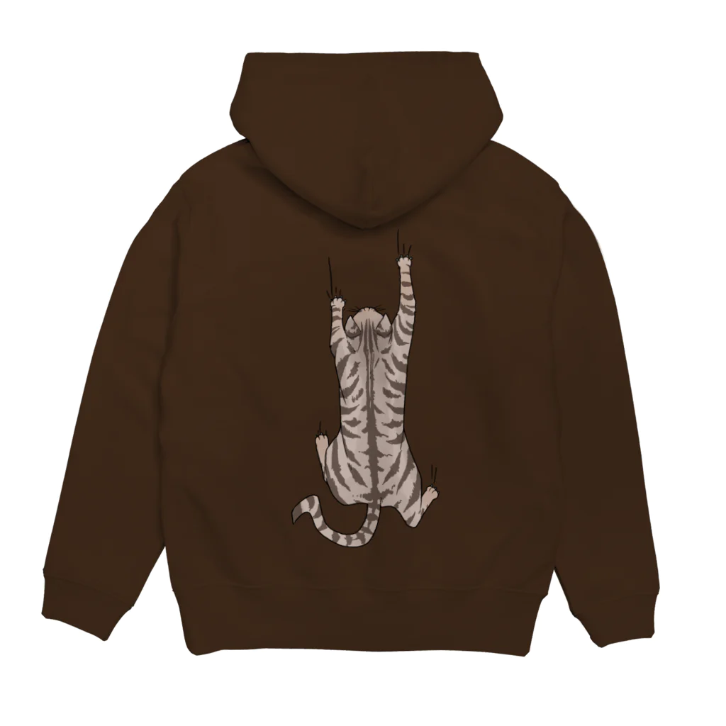 なごの飛び付き猫 Hoodie:back