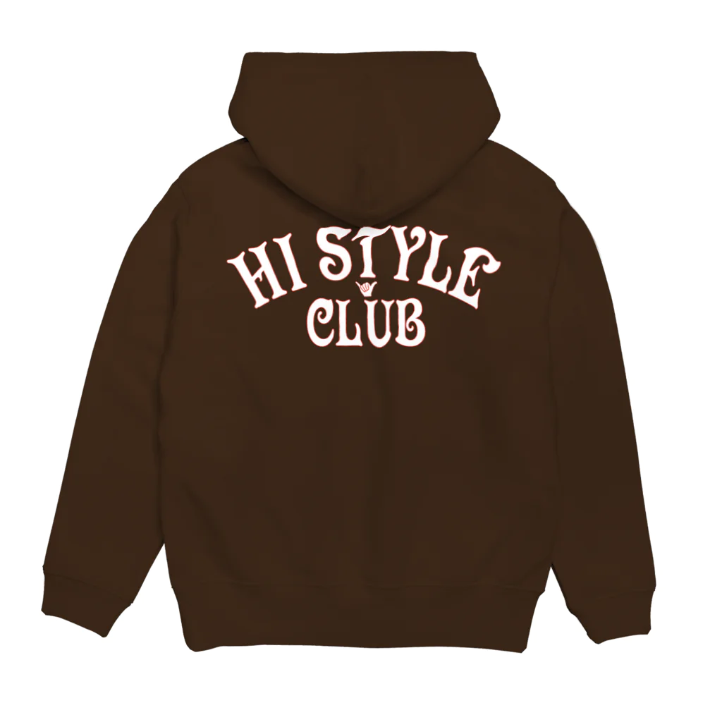 ハワイスタイルクラブの〔Back Print〕 HI STYLE CLUB パーカーの裏面